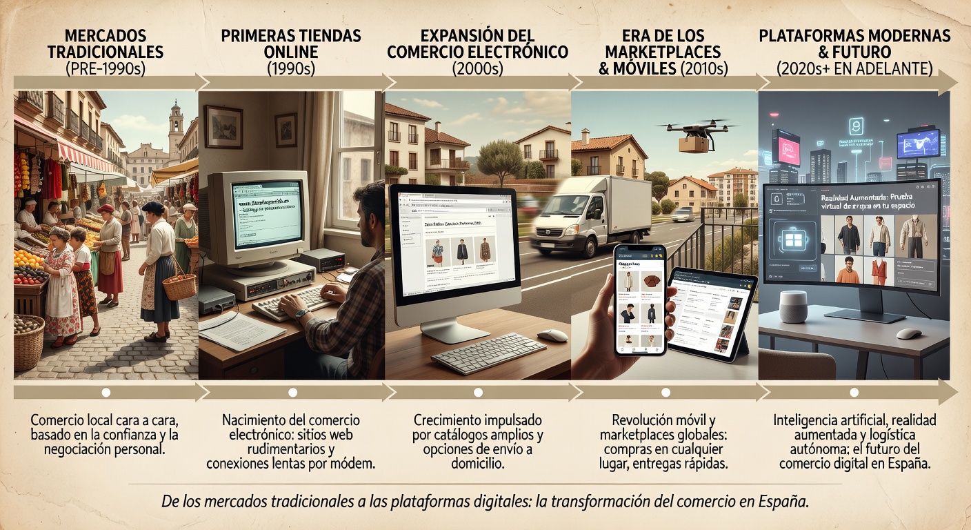Evolución eCommerce España línea del tiempo